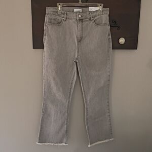 Gray Women's Loft Kick Crop Jeans, New With Tag